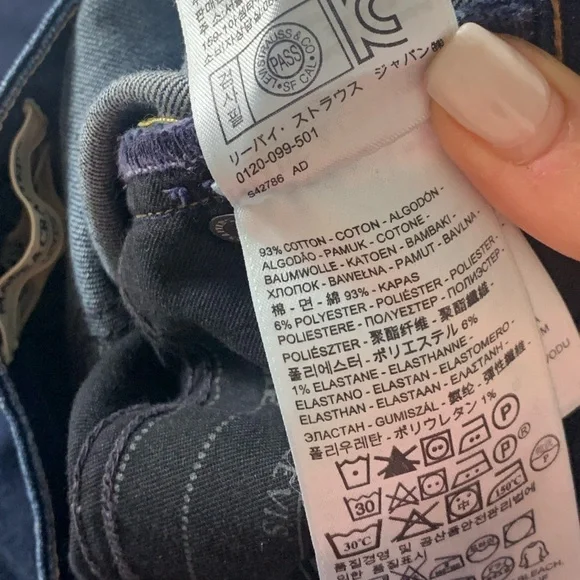 Levi’s Made & Crafted Pins Skinny Dark Wash Jeans - Picture 9 of 14